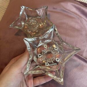 Star-Shaped Glass Candle Holders